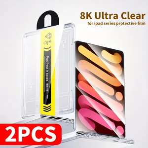2PCS Compatible with iPad Air 7 6 5 4 Pro M4 M2 2024 11 Inch Tempered Glass Screen Protector for iPad 8 9 10 11th Gen 10.2 11 Inch Instant Application Box Tempered Glass Screen Protector Dust-Free Warehouse Tempered Glass Screen Protector