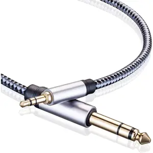 1/8 to 1/4 Stereo Cable 6Ft, 6.35mm 1/4" Male to 3.5mm 1/8" Male TRS Bidirectional Stereo Audio Cable Jack for Guitar, Home Theater Devices, Speaker and Amplifiers(6Ft)