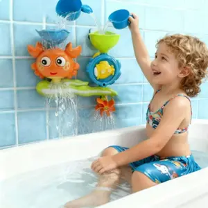 Fun Baby Bath Toy Crab Waterfall Rotating Set, Perfect Bathtub Toy for Toddlers, Engaging Playtime for Kids