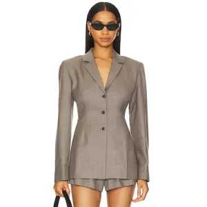 EAVES Auri Overshirt in Melange Gray