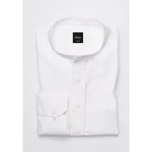White Oxford Shirt - Band Collar