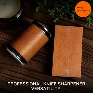 Rolling Knife Sharpener,Rolling Knife Sharpener 5 angles Offers 12,15,17,19&22°,Chefs Choice Knife Sharpener with Diamond&Corundum Discs for Sharp edges,Rolling Sharpener for Kitchen Knives