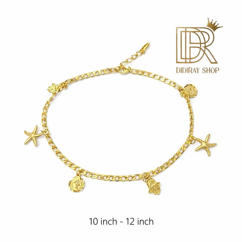 Didiray Gold Plated Anklet Durable Metal Plating Fashion Accessory Perfect for Everyday Wear