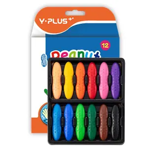 YPLUS Peanut Crayons for Kids,  Colors Washable Toddler Crayon, Non-Toxic Baby Crayon for ages 2-4, 1-3, 4-8, Coloring Art Supplies