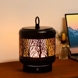 Portable Cordless Lantern Outdoor Table Lamp, Long-Lasting 3500mAh Rechargeable Battery Operated Touch lamp, Easy 3-Step Touch Dimmable LED Night Lamp for Home Patio Camping Gifts
