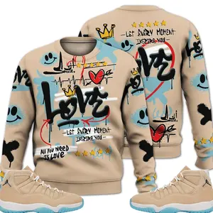 11 H-Town Sweatshirt, Retro H Town 11s Outfits Shirt, Happy Love Beats Graffiti Streetwear Unisex Sneaker Matching Shirts
