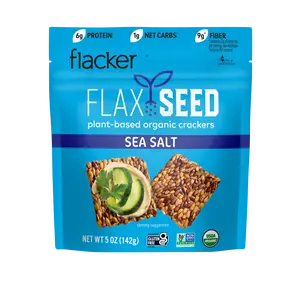 Sea Salt Flackers Organic Flax Seed Crackers, 5oz / 6-Pack Sea Salt Flackers Organic Flax Seed Crackers, 5oz / 6-Pack