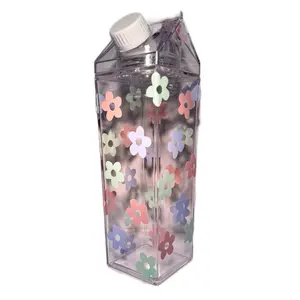 Pastel Flower Power Tumbler Milk Carton Style with Vibrant Floral Design for Everyday Use