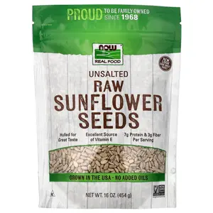 NOW Foods Real Food, Raw Sunflower Seeds, Unsalted, 16 oz (454 g)