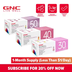 GNC Age-Based Vitapaks Program for Women - 30+/40+/50+ Daily Packs for Overall Wellness with Multivitamin, Stress Support, Beautiful Skin, Bone Health & Omega-3s, Jumpstart