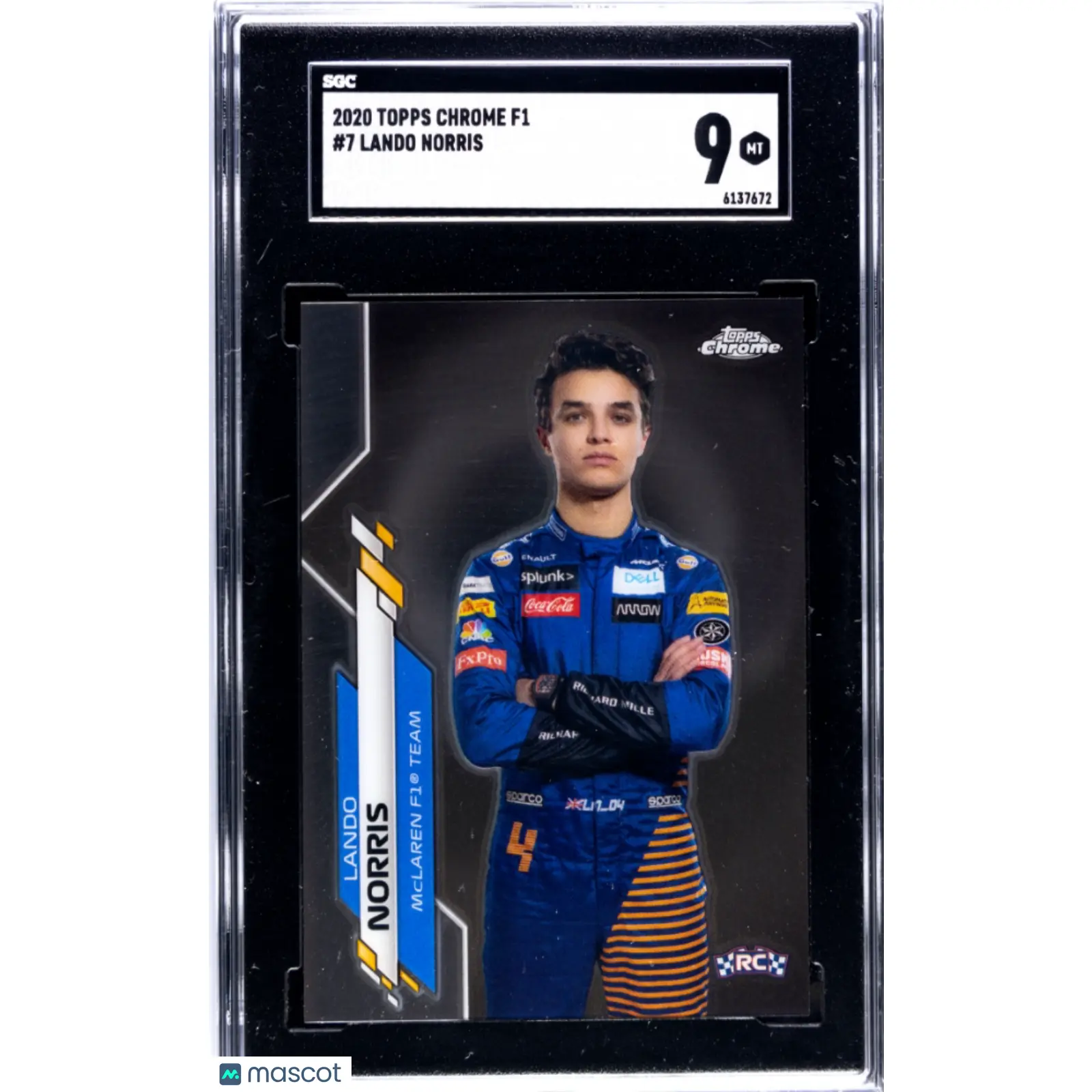 2020 Topps Chrome F1 Lando Norris #7 SGC 9