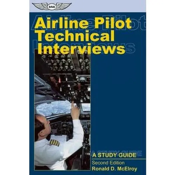 USED Book - Airline Pilot Technical Interviews: A Study Guide (Professional Aviation series) by Ronald D. McElroy (Paperback) - english