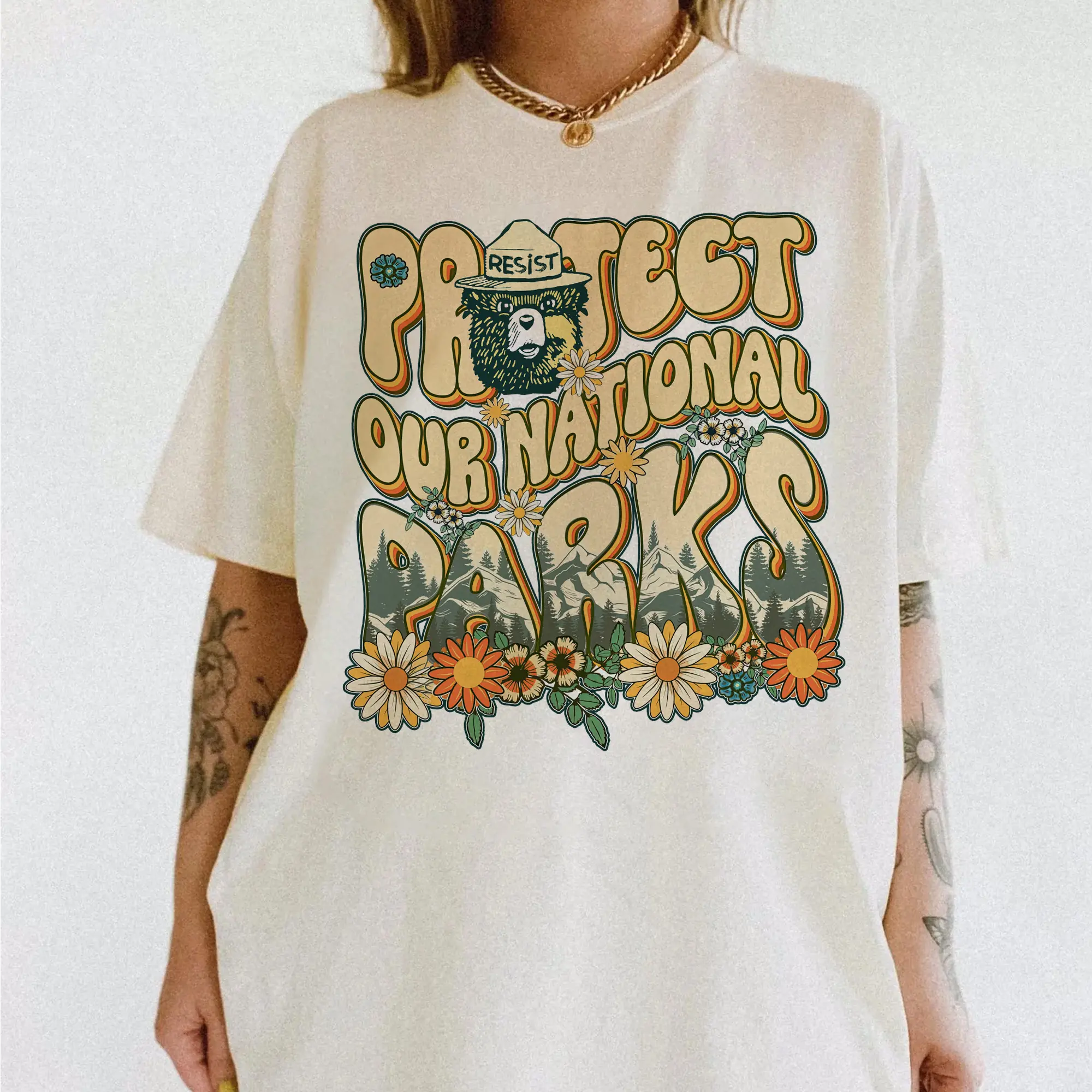 Comfort Colors Protect Our National Parks Tshirt,  Bear National Parks Support Tee, Public Lands Conservation, Support National Parks Tee, Save Wildlife Comfort Cotton