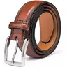KM Legend Men's Leather Dress Belt-Classic & Fashion for Work Business and Casual