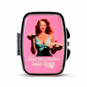 6 Styles Vintage Pill Box 2-Compartment Medicine Organizer Portable Travel Trinket Case for Purse & Pocket Mini Supplements Metal & Food-Safe Plastic Holder with Secure Clasp, Decorative Gift for Women & Men, Daily Medication Sorter