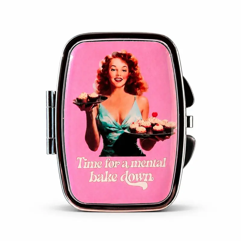8 Styles Vintage Pill Box 2-Compartment Medicine Organizer Portable Travel Trinket Case for Purse & Pocket Mini Supplements Metal & Food-Safe Plastic Holder with Secure Clasp, Decorative Gift for Women & Men, Daily Medication Sorter