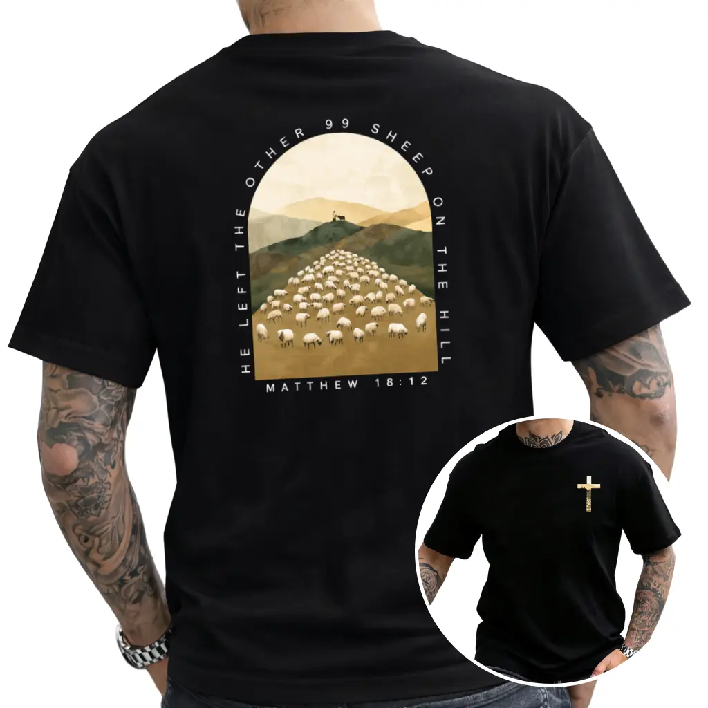 100% Cotton T-shirt, Christmas and Black Friday are coming! Y2K style, sheep pattern, suitable for outdoor travel, preferred as a gift for family, friends, and colleagues! Menswear Top Tshirt Streetwear Man Crewneck Casual Bestie Tropical