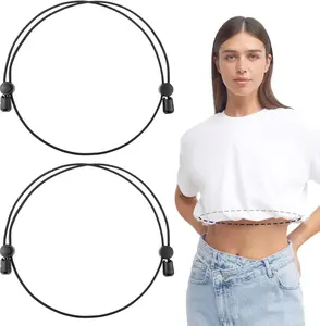 [New deal] - 2Pcs Shirt Tuck Band Women, Adjustable Tool for Sweater and Shirts Belly Leaking Elastic Crop Bands to Change The Style of Your Tops Shirt Stays Belt for Women