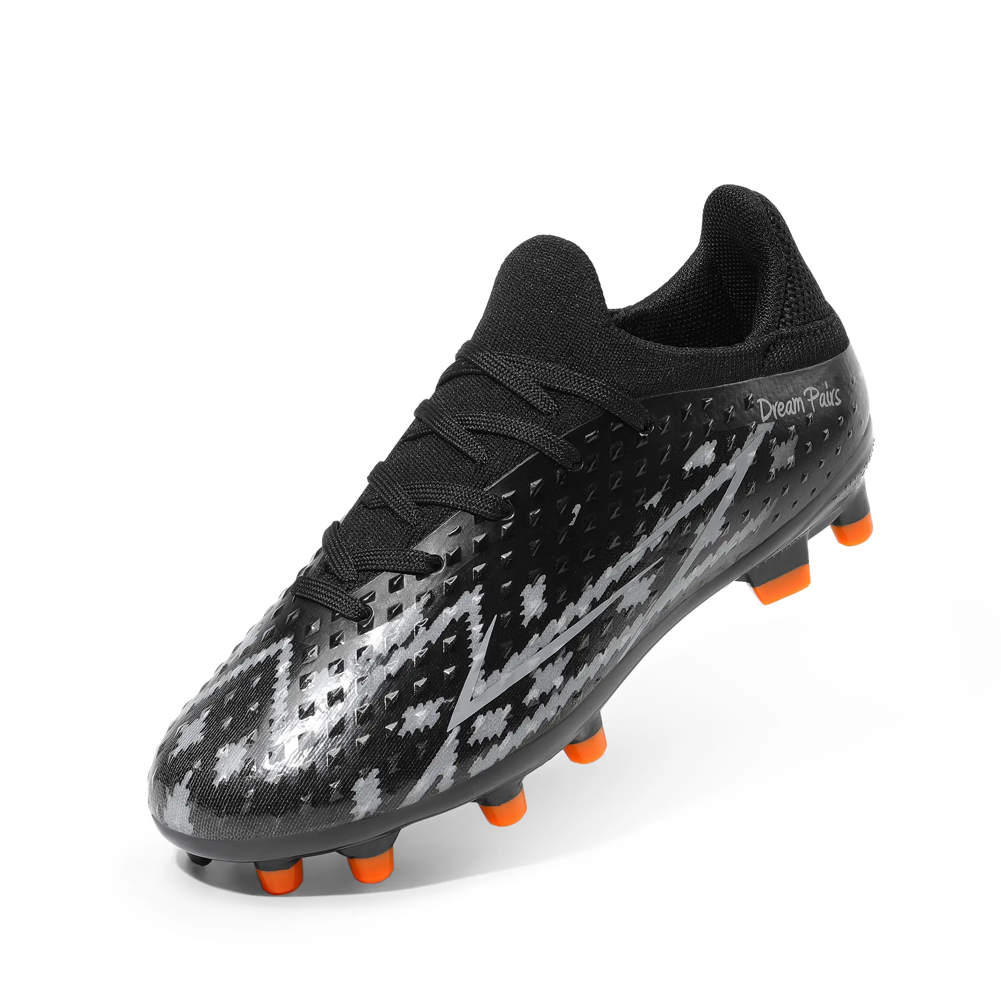 Dream Pairs Kids' Sporty Knitted Soccer Cleats for Boys and Girls, Lightweight Spiked Firm Ground Football Shoes for Training, Soccer Shoes Training, Spiked Soccer Cleats