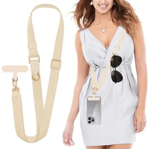 Cell Phone Lanyard with  Loops, Adjustable Anti- Phone Strap Crossbody for Women Men, Universal  Lanyards for  Travel Essentials, Starlight