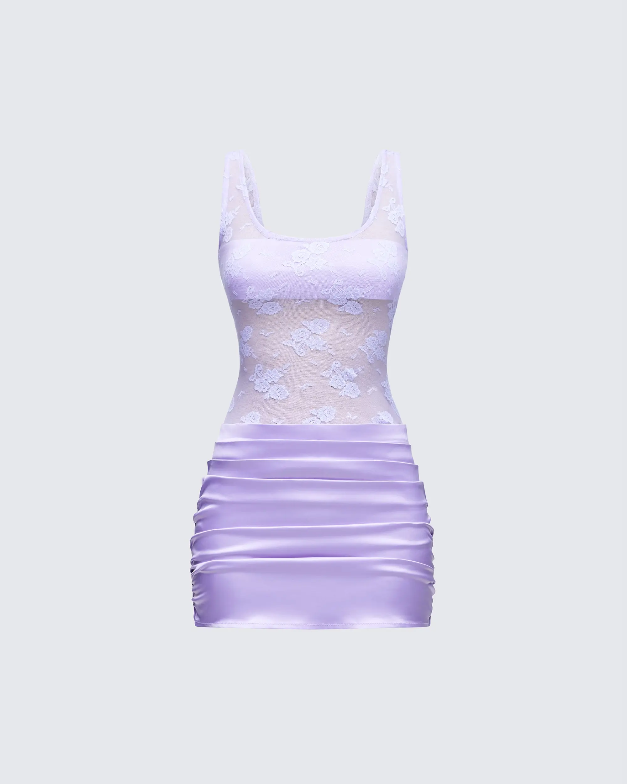Blair Purple Lace Mix Mini Dress