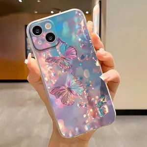 Butterfly Pattern Protective Phone Case, Decorative Phone Protector Cover, Phone Accessories Compatible with iPhone 6 7 8 X XR XS 11 12 13 14 15 Pro Max