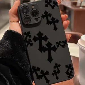Unique Cross Pattern Tpu Anti-Drop Phone Case for iPhone 6/7/8/x/XS/XR/XS Max/11/12/13/14/15/16/17 Pro Max, Perfect Gift for Women and Girls