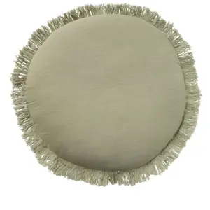 Mina Victory Sofia Solid 20"x20" Round Indoor Throw Pillow Sage