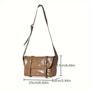1pc New Retro Large Capacity Women'S Bag, Fashionable And High-end Shoulder Bag, Handbag Commuting Crossbody Bag, Mailman Bag.