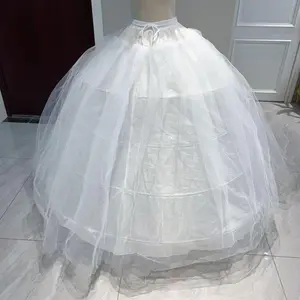 Big White Petticoat - 4 Hoops, Super Fluffy Crinoline Slip Underskirt Wedding Dress, Spandex Comfort Basic Crewneck, Minimalist Sleeveless Design Womenswear Polyester girls