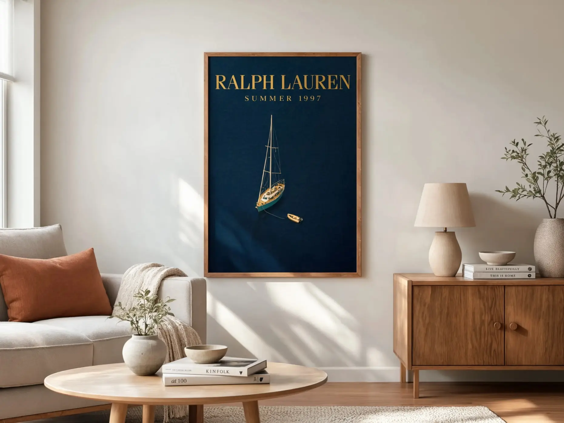 Luxury Yacht Wall Art Nautical Coastal Poster Ocean Beach House Decor Print