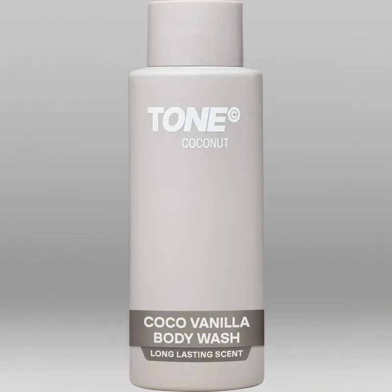 TONE Hydrating Body Wash, Coconut, Moisturizing Coconut Scented Shower Gel for Men and Women, Creamy Lather Daily Body Cleanser, Tropical Coconut Scent, 16.9 fl oz