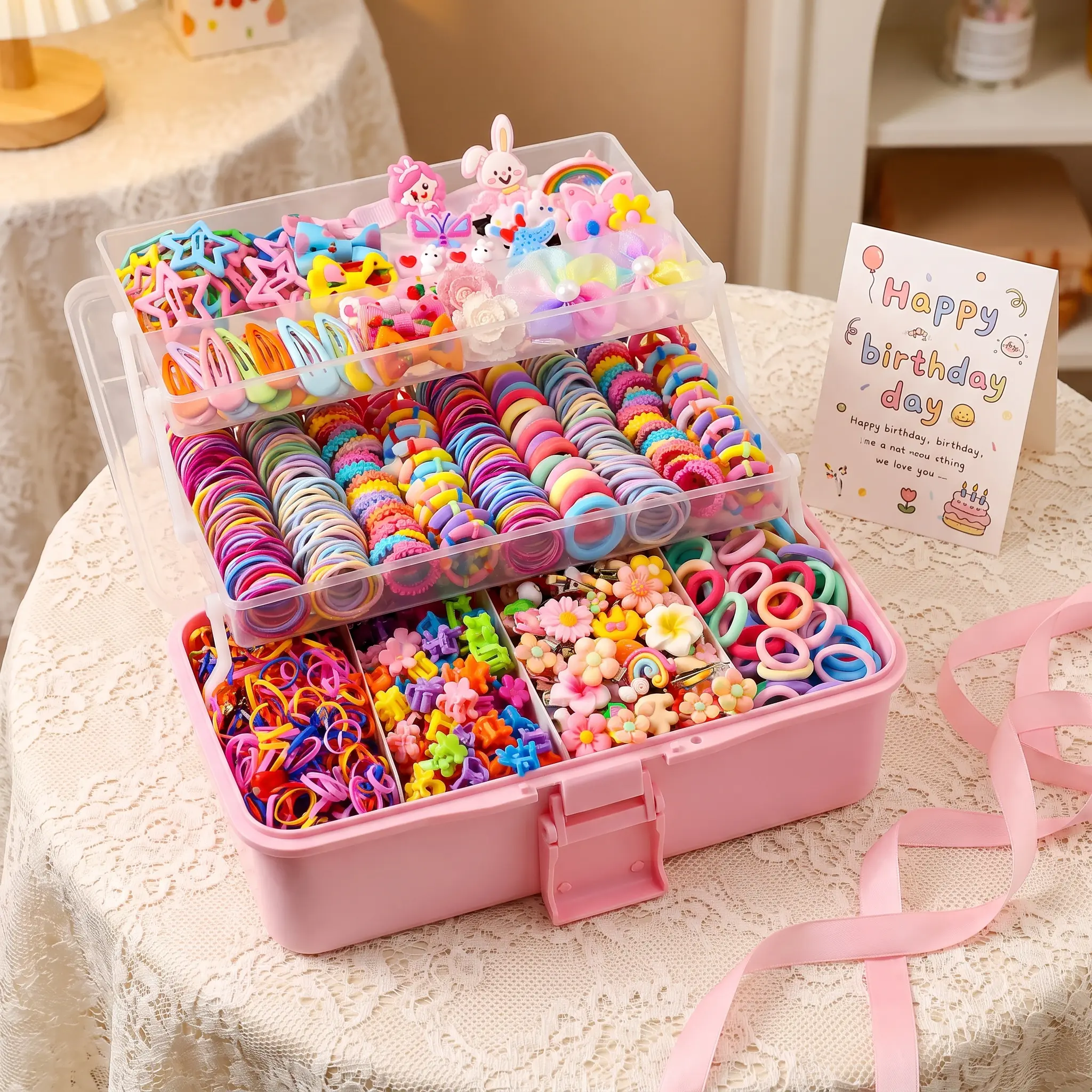 2611PCS(With Box)Women/girl's Dopamine Hair Accessories Set With Bow Hairpin, Cartoon Hairpin, Star Drop Hairpin, Flower Hairpin, Mini Hairpin,Simple Hair Ring . Suit for all seasons. Ideal gift item. Choice for fashion Lovers，hair accessory set