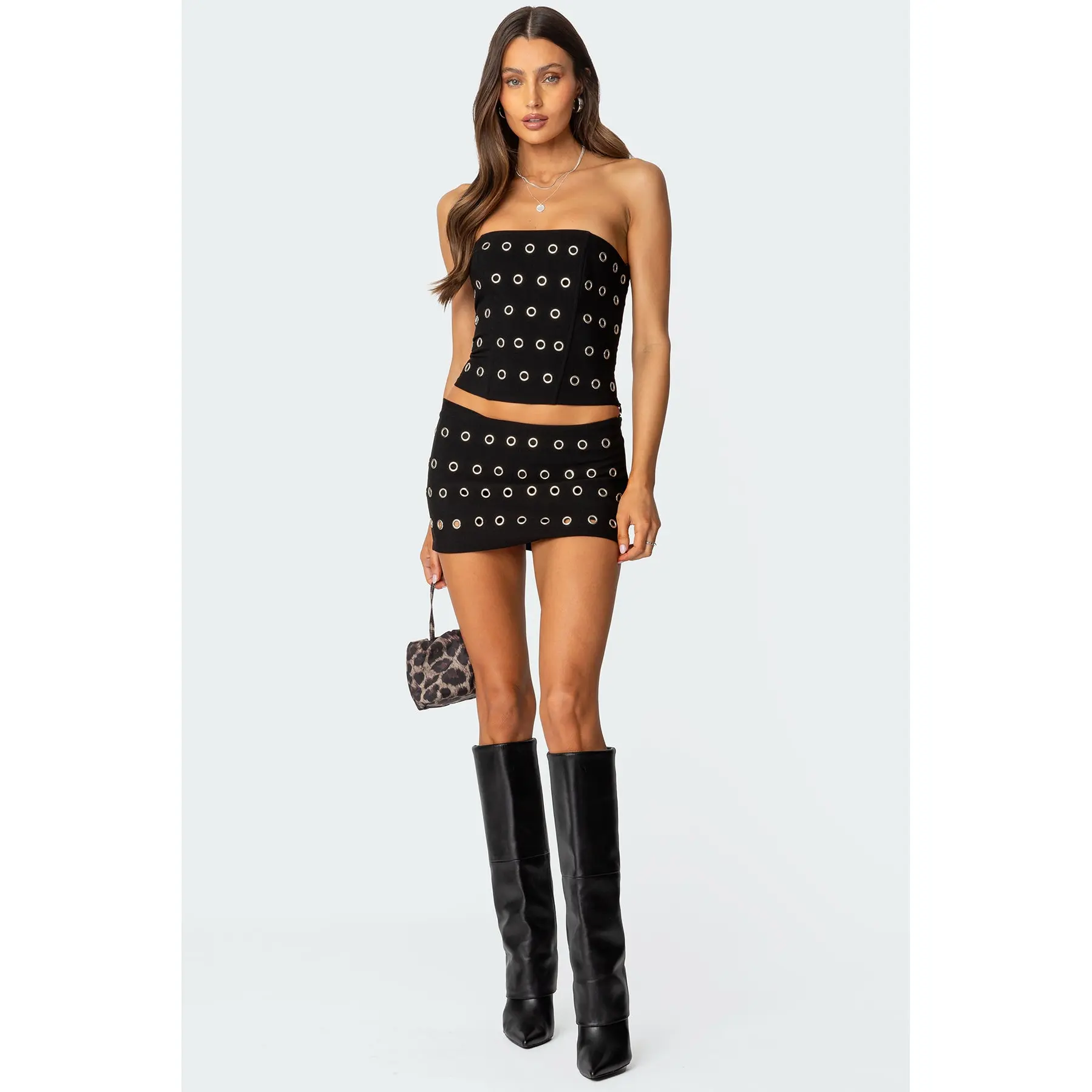 Arlette Grommet Mini Skort