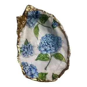 Oyster shell ring trinket dish summer coastal collection