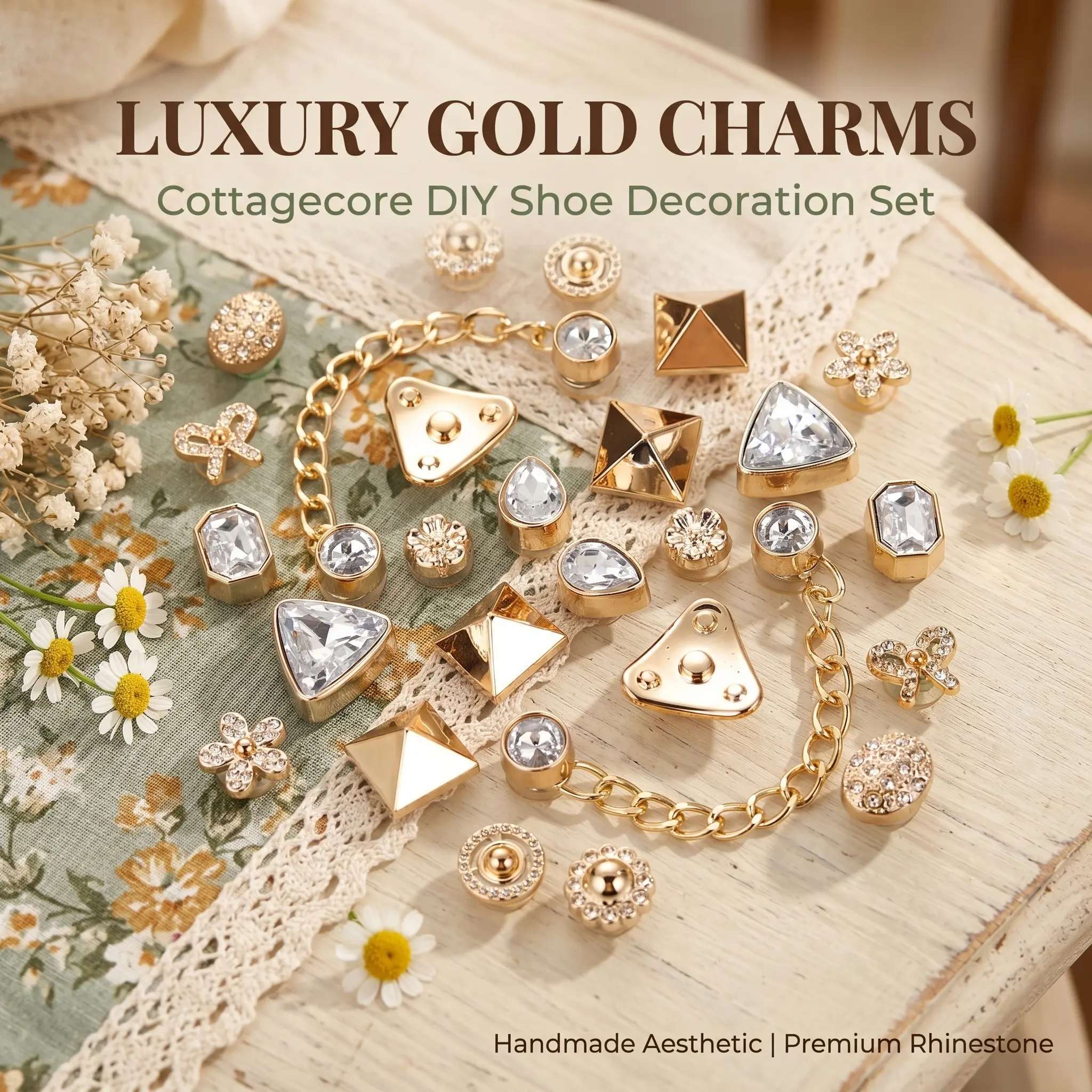 26pcs Sparkling Artificial Crystal Rhinestones Shoe Charm Decoration, Pendant, Detachable Accessory, Suitable for Garden Shoes, Sandals, Perfect Holiday Party Gift for Valentine'S Day, Fashion Enthusiasts