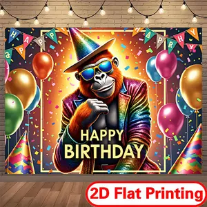 2D Flat Printed Polyester Backdrop Banner - Multi-Size Design for Camping, Outdoor Events