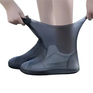 Waterproof Reusable Non-Slip Shoe Covers, Unisex Durable Elastic Easy Clean, 1 Pair Footwear Protectors for Men and Women