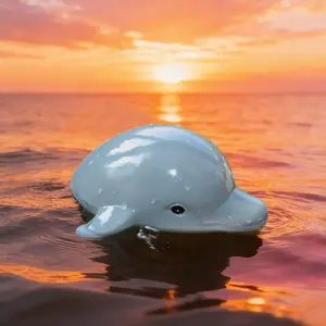 Cute Floating Dolphin Figurine, Pond Decor, Garden Yard Decoration, Spring Summer Gift, New Home Moving Gift, Easter Gift