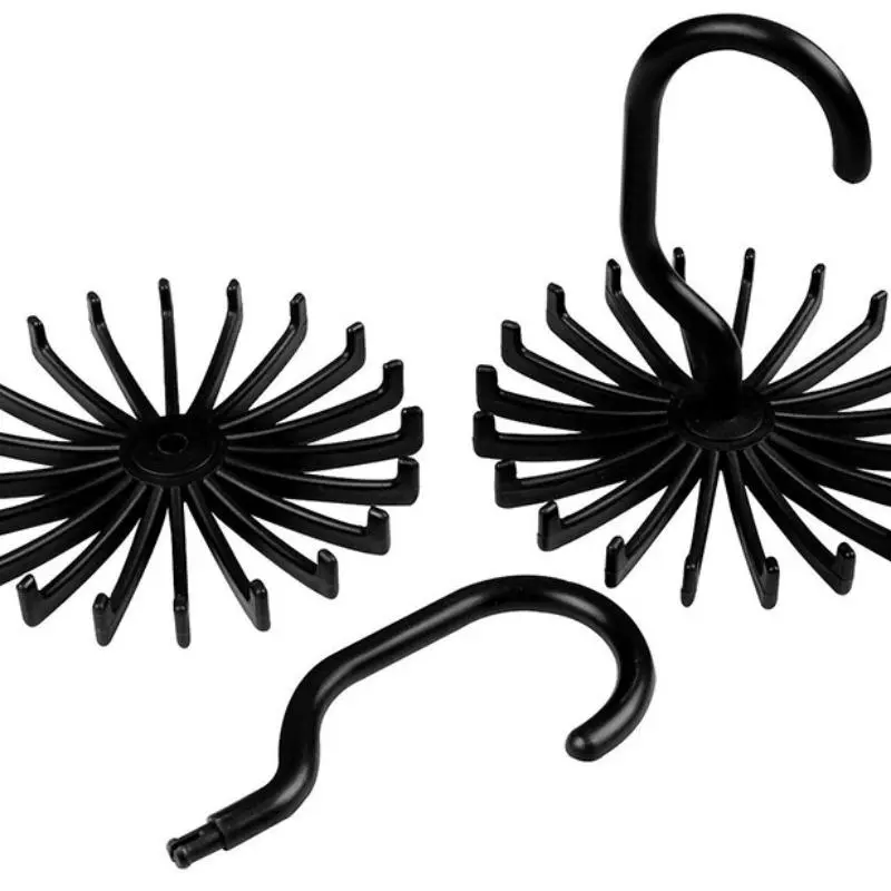 Rotatable 20-claw Tie Hanger, 1 Count Multifunctional Scarf Storage Rack, Home Organizer for Wardrobe Cloakroom, Hanging Clothes Storage 4