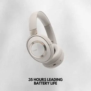 Cleer Audio Alpha Adaptive Active Noise Canceling Bluetooth Headphones, Dual-Microphone, Touch Controls, 35 Hr Battery Life, Multipoint Connection, Dirac Spatial Audio
