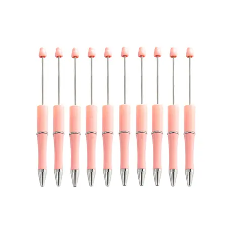 Beadable Pens Collection 2 Plastic Bead pen Black Ink Ballpoint Pens Diy Pens Cute Cool Pens for Students Teacher Bridal Graduation Gift Office School Supplies