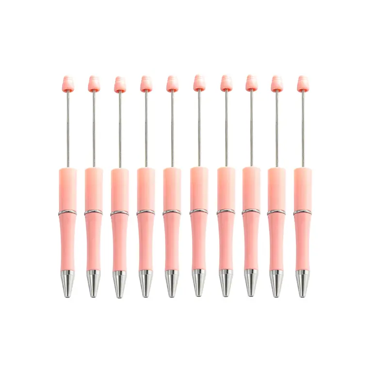 Beadable Pens Collection 2 Plastic Bead pen Black Ink Ballpoint Pens Diy Pens Cute Cool Pens for Students Teacher Bridal Graduation Gift Office School Supplies