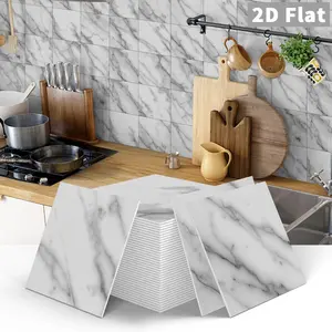 ​12/24pcs Artistic Tile Decals, Environmentally Friendly Splash Proof Stickers, Residue Free Removal, Stain Resistant, Heat-Resistant, Suitable For Living Rooms And Bathrooms, Home Decor