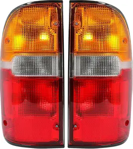 HECASA Tail Light Compatible with 1995-2000 Toyota Tacoma Pair Signal Brake Lamp Rear Taillight Assembly W/Bulb Replacement for TO2800116 TO2801116 8156004030 8155004030