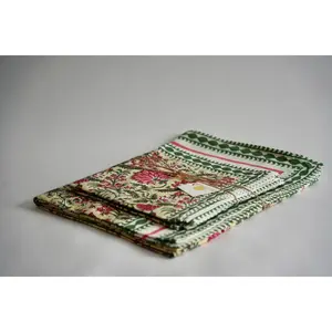 Green Floral Napkin Set