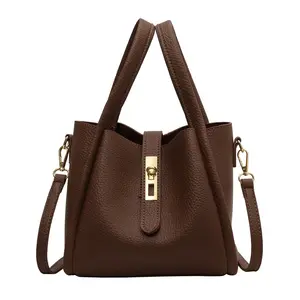 Women's Minimalist High-Quality Solid Color PU Leather Handbag - Handbags for Women, Urban Simplicity Shoulder Bag, Versatile Casual Tote Satchel for Daily Commuting