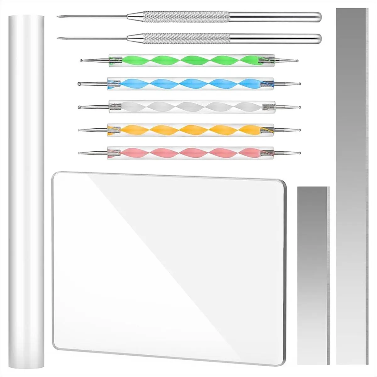 Polymer Clay Tools, 11Pcs Acrylic Clay Roller Sheet Set for DIY Cutting Shaping Sculpting