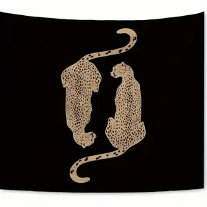 Black Panther Leopard Print Tapestry Y2K Leopard Print tapestry is suitable for bedrooms, living rooms, dormitories, girls' rooms, wall decor flags