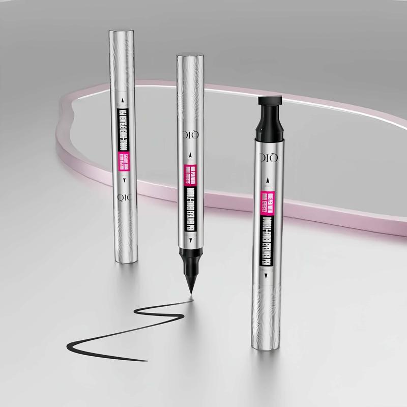 2 in 1 Double-Ended Stamp Eyeliner black - Quick eyeliner stamp-Waterproof, Sweatproof & Smudge-Proof, Long-Lasting Black Tint Wingliner, Easy and Simple Eye Makeup- Lush Lens